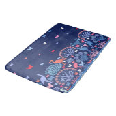 Tapis De Bain Beautiful Garden Border Butterfly Bird Flowers     (Angle)