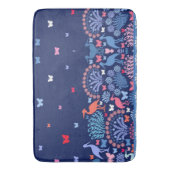 Tapis De Bain Beautiful Garden Border Butterfly Bird Flowers     (devant Vertical)