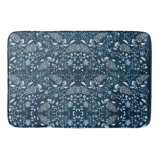 Tapis De Bain Beautiful Wildflower Pattern on Grassy Background (Devant)