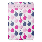 Tapis De Bain Beaux Baleines, Motif De Baleines, Votre Nom (devant Vertical)