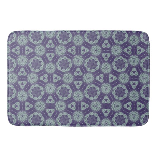 Tapis De Bain Beaux Bleus Abstraits (Devant)