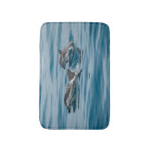 Tapis De Bain Beaux dauphins aquatiques (Devant (Vertical))