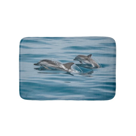 Tapis De Bain Beaux dauphins aquatiques (Devant)
