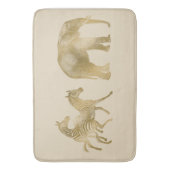 Tapis De Bain Beaux éléphant et zèbres (devant Vertical)