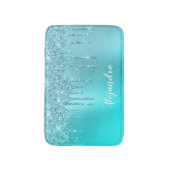 Tapis De Bain Beaux gouttes d'parties scintillant à la menthe bl (Devant (Vertical))