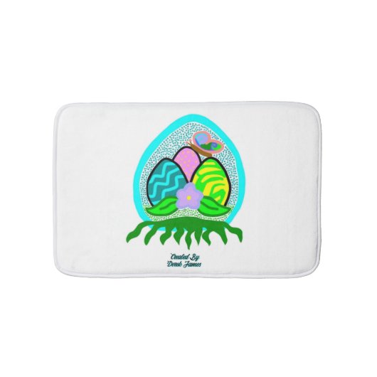 Tapis De Bain Beaux OEufs de Pâques Petits Mat De Bain (Devant)