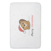 Tapis De Bain Beaver Noël Neige Hiver Animaux Castor (devant Vertical)