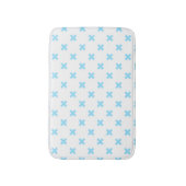 Tapis De Bain Bébé bleu croix coutures sur blanc (Devant (Vertical))