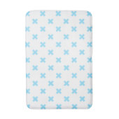 Tapis De Bain Bébé bleu croix coutures sur blanc (Devant (Vertical))