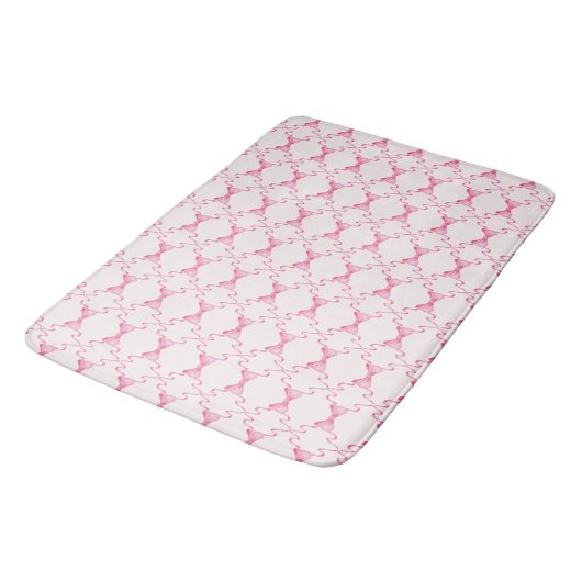 Tapis De Bain Bébé Bow Trellis rose Bella Ribbon (Angle)