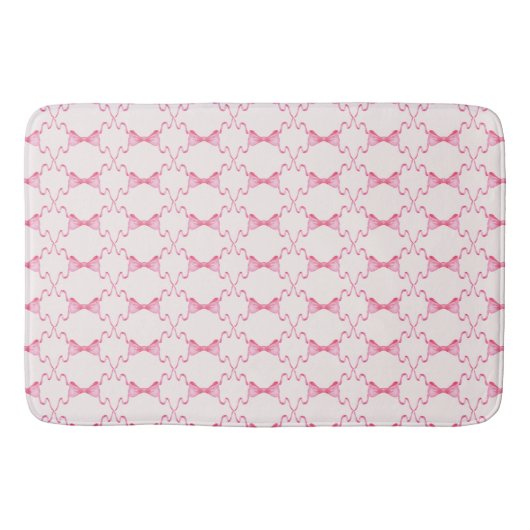 Tapis De Bain Bébé Bow Trellis rose Bella Ribbon (Devant)