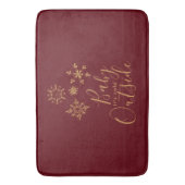 Tapis De Bain Bébé c'est froid dehors Golden Snowflakes (devant Vertical)