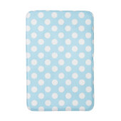 Tapis De Bain Bébé clair Pois bleu et blanc (Devant (Vertical))