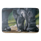 Tapis De Bain Bébé Eléphant Gris mou (Devant)