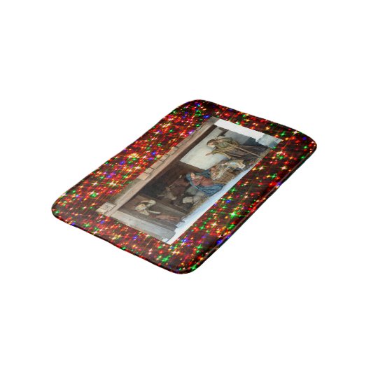 Tapis De Bain Bébé Jésus, Marie et Joseph Nativité (Angle)