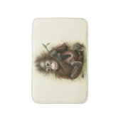 Tapis De Bain Bébé orang-outan avec des feuilles (Devant (Vertical))