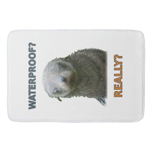 Tapis De Bain Bébé phoque mouillé drôle (Devant)