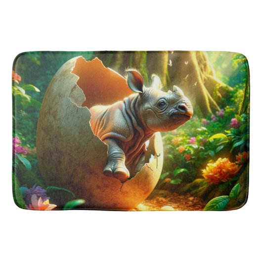 Tapis De Bain Bébé Rhinocéros (Devant)