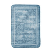 Tapis De Bain Beige & Burgundy Floral Motive Geometric Design (Devant (Vertical))