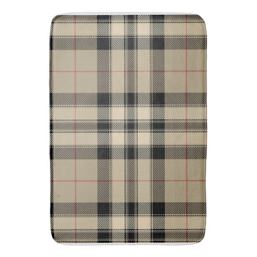 Tapis De Bain Beige classique + Plaid noir (devant Vertical)
