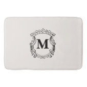Tapis De Bain Beige Custom Monogram Crest (Devant)