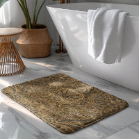 Beige et Brown Floral Paisley Motif