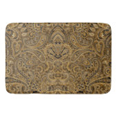 Tapis De Bain Beige et Brown Floral Paisley Motif (Devant)