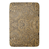 Tapis De Bain Beige et Brown Floral Paisley Motif (devant Vertical)