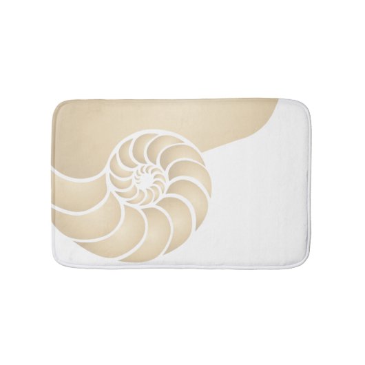 Tapis De Bain Beige Nautilus Bord de mer Nautique (Devant)