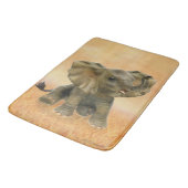Tapis De Bain Bel éléphant africain de bébé (Angle)