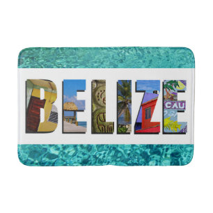 Tapis De Bain Belize Tropical Beach Blue Ocean Travel Photo