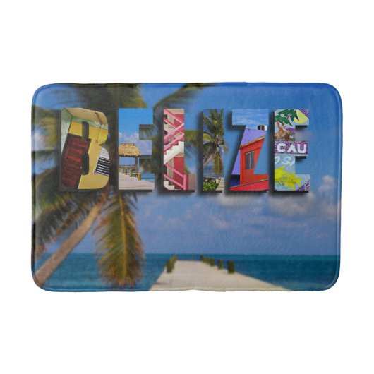 Tapis De Bain Belize Tropical Beach Blue Ocean Travel Photo (Devant)
