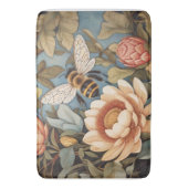 Tapis De Bain Belle Abeille De Jardin Avec Fleurs Protea (devant Vertical)