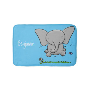 Tapis De Bain Belle adorable dessin d'éléphant bébé