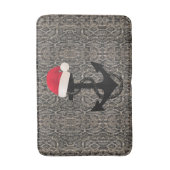 Tapis De Bain belle ANCRE nautique élégante avec SANTA HAT | (Devant (Vertical))