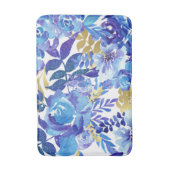 Tapis De Bain Belle Aquarelle Bleue Fleurie Mat Bain (Devant (Vertical))