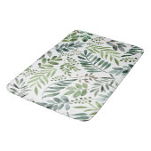 Tapis De Bain Belle aquarelle Botanique Feuille Motif  (Angle)