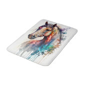 Tapis De Bain Belle aquarelle Cheval Bain Mat (Angle)
