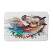 Tapis De Bain Belle aquarelle Cheval Bain Mat (Devant)