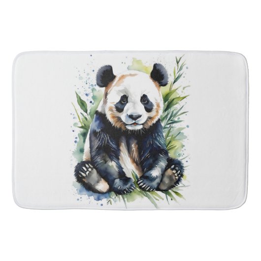 Tapis De Bain Belle aquarelle Panda Bear (Devant)