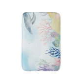 Tapis De Bain Belle aquarelle vie marine (Devant (Vertical))