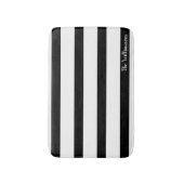 Tapis De Bain Belle bande noire et blanche (Devant (Vertical))
