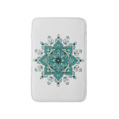 Tapis De Bain Belle décoration de mandala turquoise (Devant (Vertical))