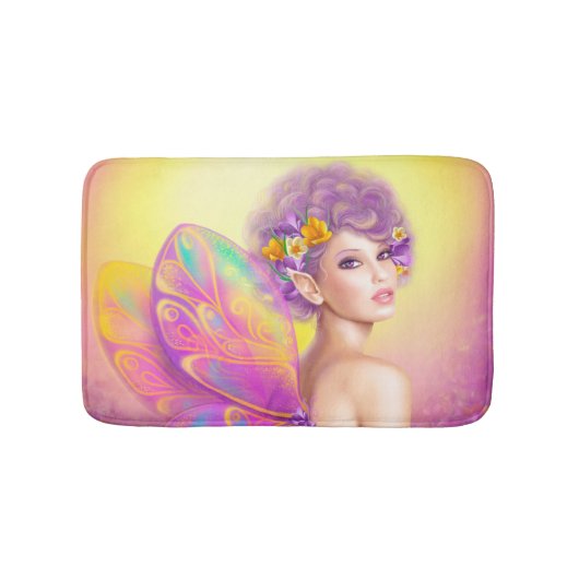 Tapis De Bain Belle fille papillon fée (Devant)