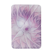 Tapis De Bain Belle Fleur rose moderne Fractal Art Abstrait (Devant (Vertical))