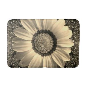 Tapis De Bain Belle fleur vintage sur arrière - plan abstrait