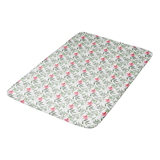 Tapis De Bain Belle florale rose (Angle)