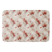 Tapis De Bain Belle Flore Rouge Blanc (Devant)