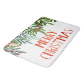 Tapis De Bain Belle "Joyeux Noël" Berry et Branches  (Angle)