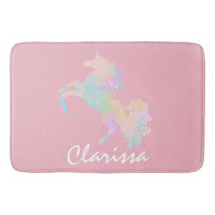 Tapis De Bain Belle licorne colorée